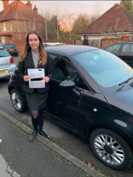 Passed 4/12/20<br />
Instructor Sara Bradley<br />
0 Faults